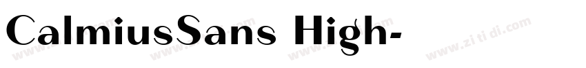 CalmiusSans High字体转换